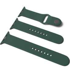 Ремешок Apple Watch silicone (3 in 1, size S-M-L) 42/44/45/49 mm зеленый (Pine green)