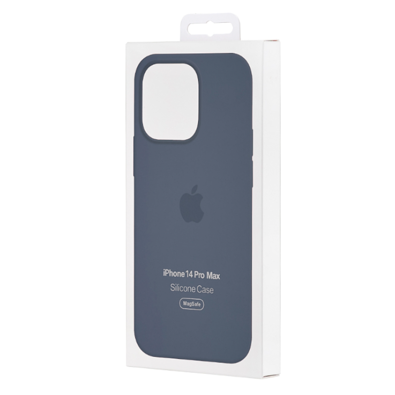 Чехол Silicone Case Original with MagSafe с анимацией iPhone 14 Pro Max Синий (Storm Blue)