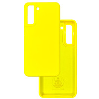 Чохол накладка Silicone Cover Soft Touch ВК Samsung S21 FE жовтий