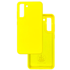 Чохол накладка Silicone Cover Soft Touch ВК Samsung S21 FE жовтий