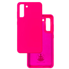Чохол накладка Silicone Cover Soft Touch ВК Samsung S21 FE фуксія