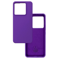 Чехол накладка Silicone Cover Soft Touch ОК Xiaomi Redmi Note 13 Pro 5G / POCO X6 ультрафиолет