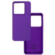 Чехол накладка Silicone Cover Soft Touch ОК Xiaomi Redmi Note 13 Pro 5G / POCO X6 ультрафиолет