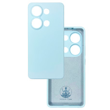 Чехол накладка Silicone Cover Soft Touch ЗК  Xiaomi Redmi Note 13 Pro 4G / Note 14S Светло-голубой