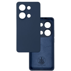 Чехол накладка Silicone Cover Soft Touch ЗК Xiaomi Redmi Note 13 Pro 4G / Note 14S Темно-синий