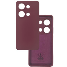 Чехол накладка Silicone Cover Soft Touch ЗК  Xiaomi Redmi Note 13 Pro 4G / Note 14S Бордовый