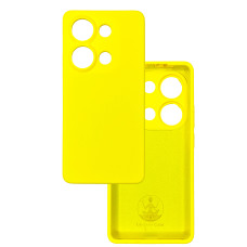 Чехол накладка Silicone Cover Soft Touch ЗК  Xiaomi Redmi Note 13 Pro 4G / Note 14S Желтый