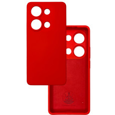 Чехол накладка Silicone Cover Soft Touch ЗК Xiaomi Redmi Note 13 Pro 4G / Note 14S Красный