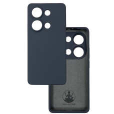 Чехол накладка Silicone Cover Soft Touch ЗК Xiaomi Redmi Note 13 Pro 4G / Note 14S Темно-серый