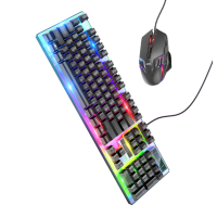 Клавіатура Hoco GM18 Luminous RGB + ведмедик (Провідні)