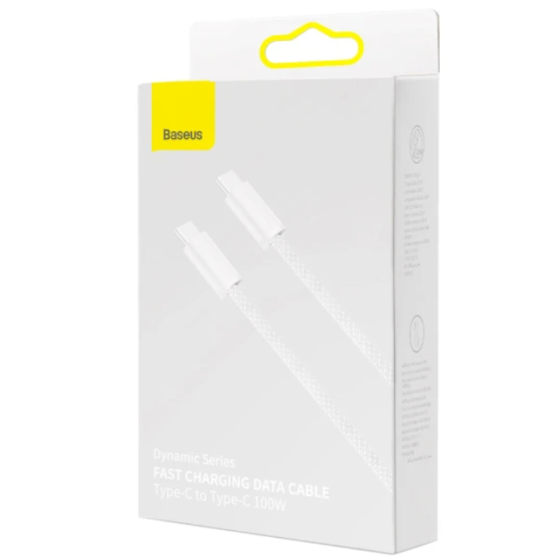 Кабель Type C-Type C Baseus Dynamic Series 100W 2m White
