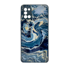 Чохол накладка Marble Glass Samsung A31 Графітовий