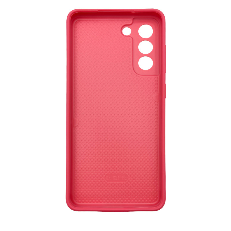 Чохол накладка Marble Glass Samsung S21 FE Рожевий
