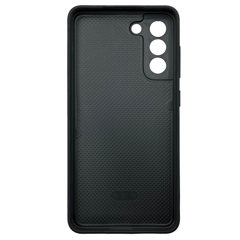 Чохол накладка Marble Glass Samsung S21 FE Графітовий