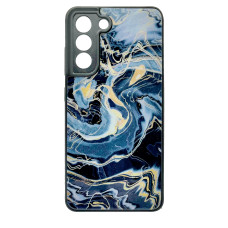 Чохол накладка Marble Glass Samsung S21 FE Графітовий