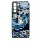 Чохол накладка Marble Glass Samsung S21 FE Графітовий