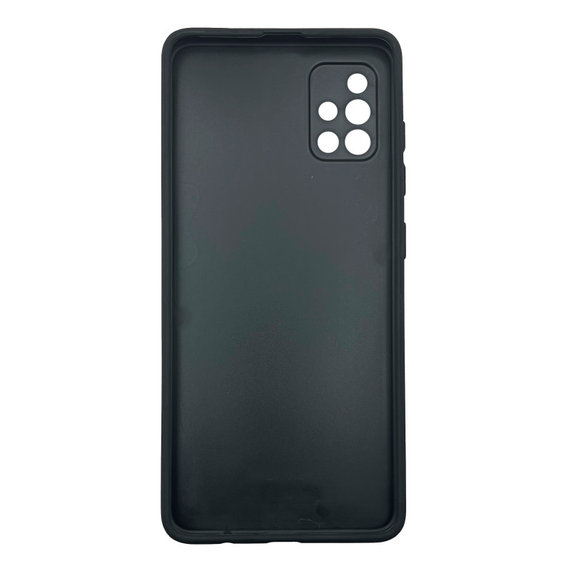 Чехол накладка Marble Glass Samsung A51 Графитовый