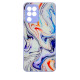 Чехол накладка Marble Glass Samsung A22 / M32 / M22 Белая лаванда