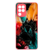 Чехол накладка Marble Glass Samsung A22 / M32 / M22 Розовый