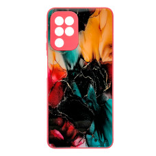 Чохол накладка Marble Glass Samsung A22 / M32 / M22 Рожевий