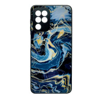 Чохол накладка Marble Glass Samsung A22 / M32 / M22 Графітовий