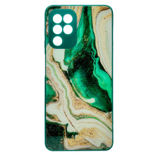 Чехол накладка Marble Glass Samsung A22 / M32 / M22 Зеленый