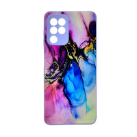 Чехол накладка Marble Glass Samsung A22 / M32 / M22 Лаванда