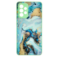 Чохол накладка Marble Glass Samsung A32 М'ятний