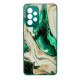 Чехол накладка Marble Glass Samsung A32 Зеленый