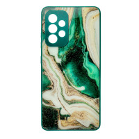 Чохол накладка Marble Glass Samsung A52 Зелений