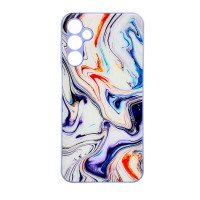 Чохол накладка Marble Glass Samsung A24 / M34 Біла лаванда