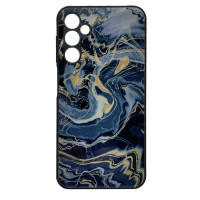 Чохол накладка Marble Glass Samsung A24 / M34 Графітовий
