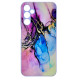 Чохол накладка Marble Glass Samsung A24 / M34 Лаванда