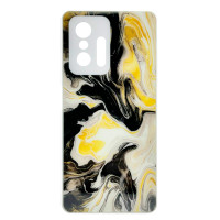 Чехол накладка Marble Glass Xiaomi 11T / 11T Pro Белый
