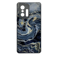 Чохол накладка Marble Glass Xiaomi 11T / 11T Pro Графітовий