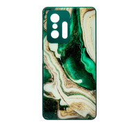 Чохол накладка Marble Glass Xiaomi 11T / 11T Pro Зелений