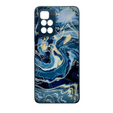 Чехол накладка Marble Glass Xiaomi Redmi 10 Графитовый