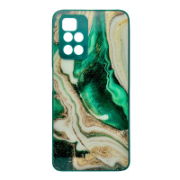 Чохол накладка Marble Glass Xiaomi Redmi 10 Зелений