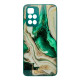 Чохол накладка Marble Glass Xiaomi Redmi 10 Зелений