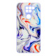 Чохол накладка Marble Glass Xiaomi Redmi Note 9 Біла лаванда