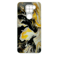 Чехол накладка Marble Glass Xiaomi Redmi Note 9 Белый