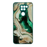 Чохол накладка Marble Glass Xiaomi Redmi Note 9 Зелений