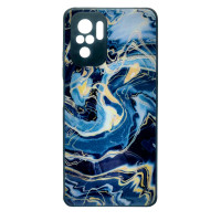Чохол накладка Marble Glass Xiaomi Redmi Note 10 / 10s / Poco M5s Графітовий
