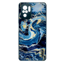 Чохол накладка Marble Glass Xiaomi Redmi Note 10 / 10s / Poco M5s Графітовий