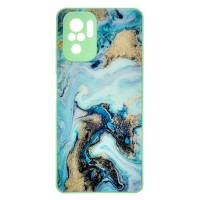 Чохол накладка Marble Glass Xiaomi Redmi Note 10 / 10s / Poco M5s М'ятний