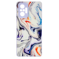 Чохол накладка Marble Glass Xiaomi Redmi Note 10 Pro / Max Біла лаванда