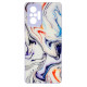 Чехол накладка Marble Glass Xiaomi Redmi Note 10 Pro / Max Белая лаванда
