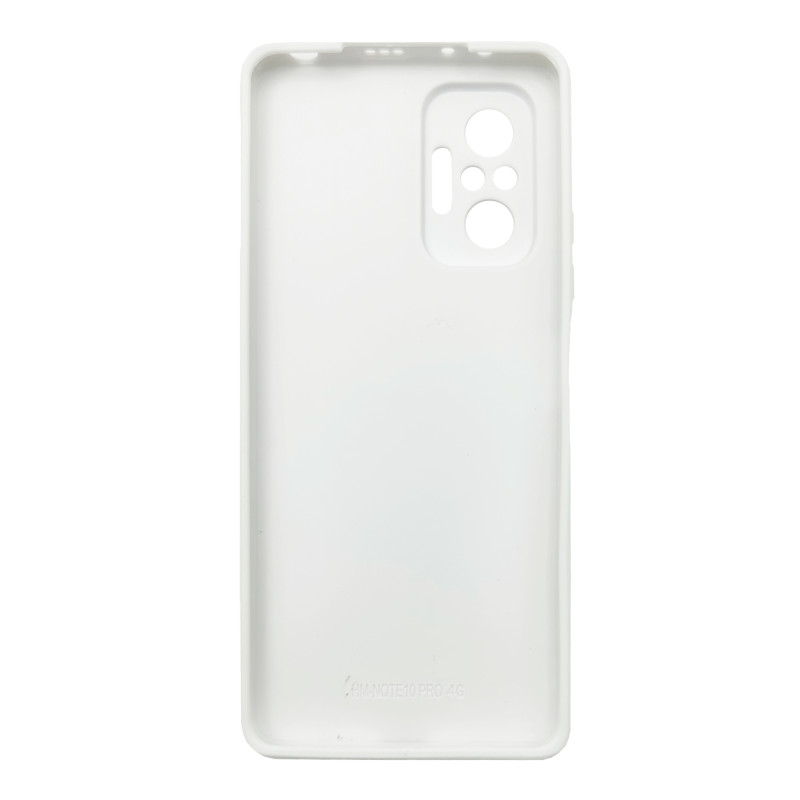 Чехол накладка Marble Glass Xiaomi Redmi Note 10 Pro / Max Белый