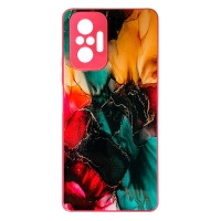Чохол накладка Marble Glass Xiaomi Redmi Note 10 Pro / Max Рожевий