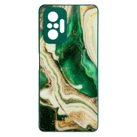 Чохол накладка Marble Glass Xiaomi Redmi Note 10 Pro / Max Зелений